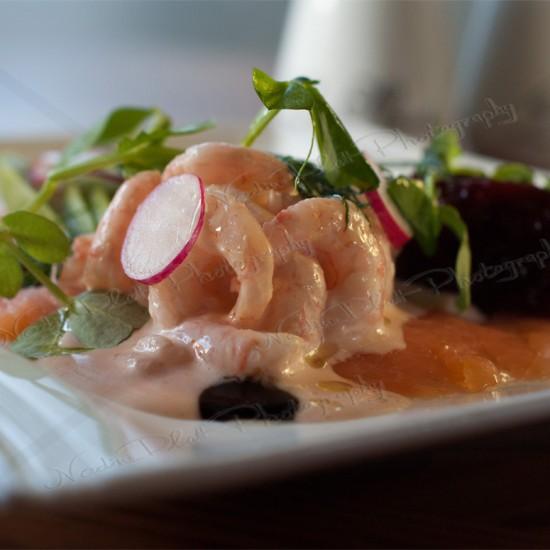 Photograph of a Starter with Shrimps by Nadine Platt